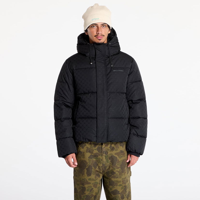 Puhovka DAILY PAPER Monogram Puffer Jacket Black Črna | 1000119