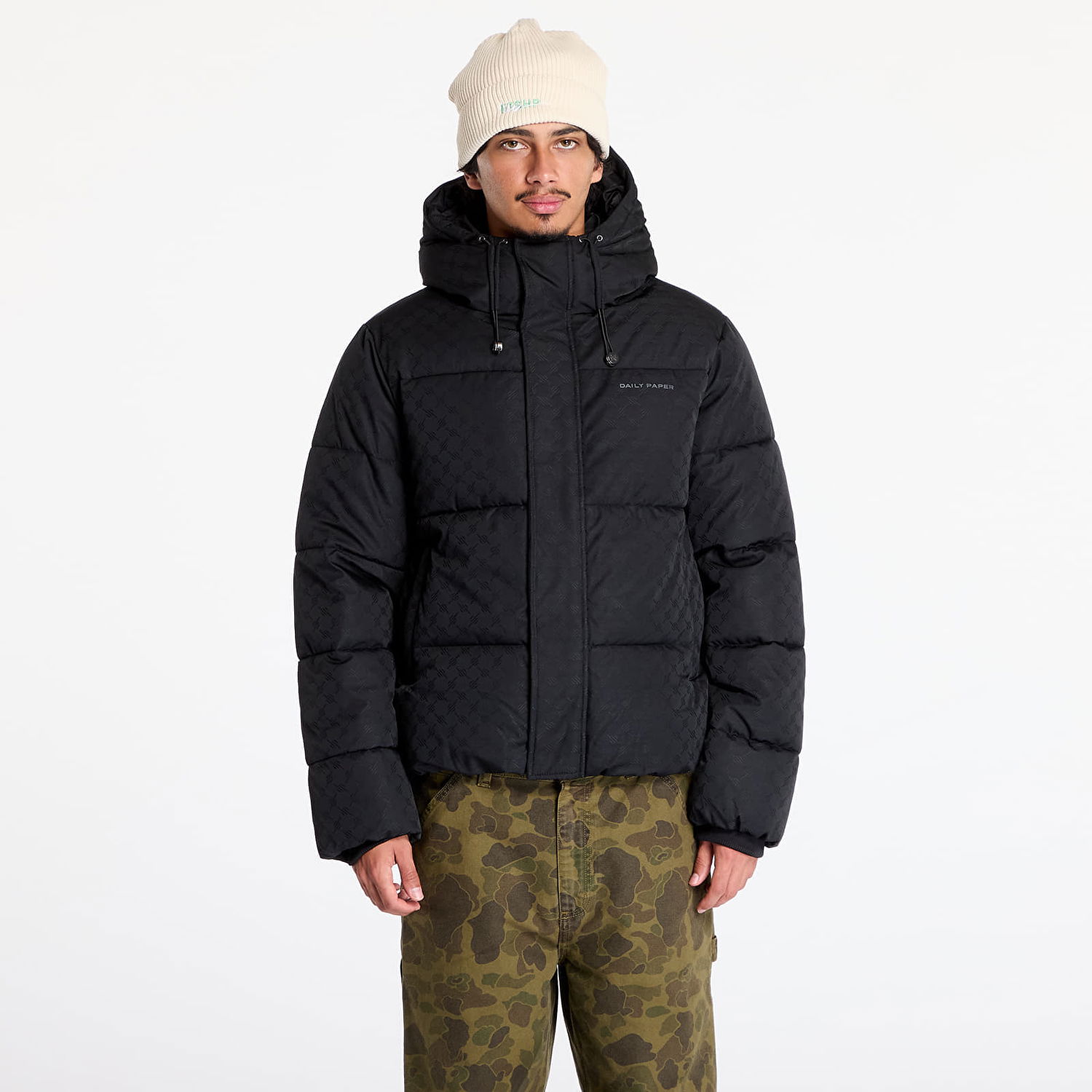 Puhovka DAILY PAPER Monogram Puffer Jacket Black Črna | 1000119, 0