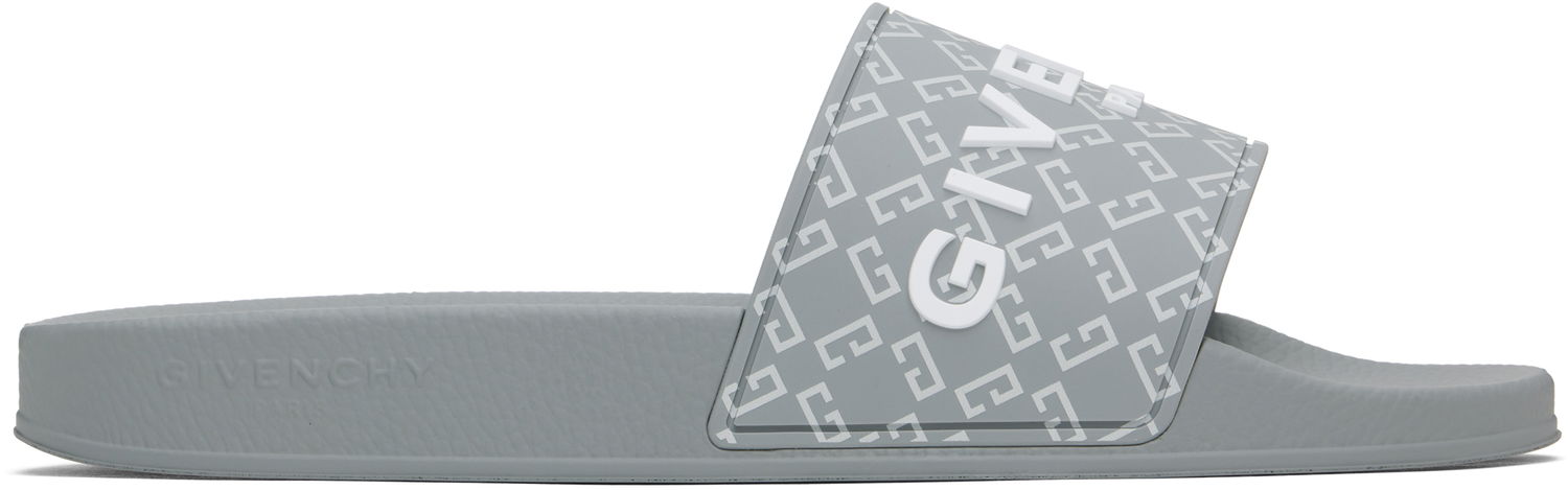 Superge in čevlji Givenchy Monogram Slides Siva | BH301TH1UC030, 0