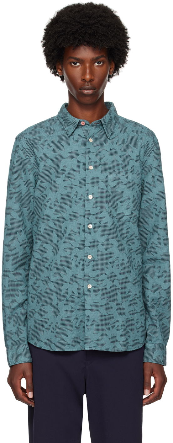 Srajce Paul Smith PS Paul Smith Patterned Shirt Zelena | M2R-614P-N22135-34