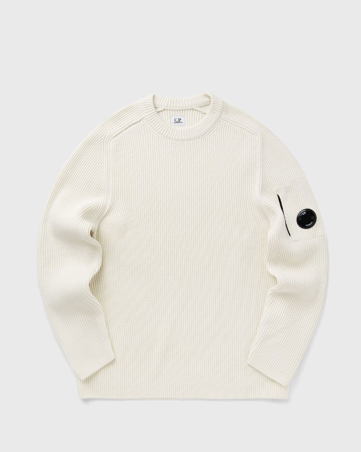 Pleteni pulover C.P. Company C.P. Company Crew Neck Knit Sweater Bela | 19CMKN015A006608A-103, 0