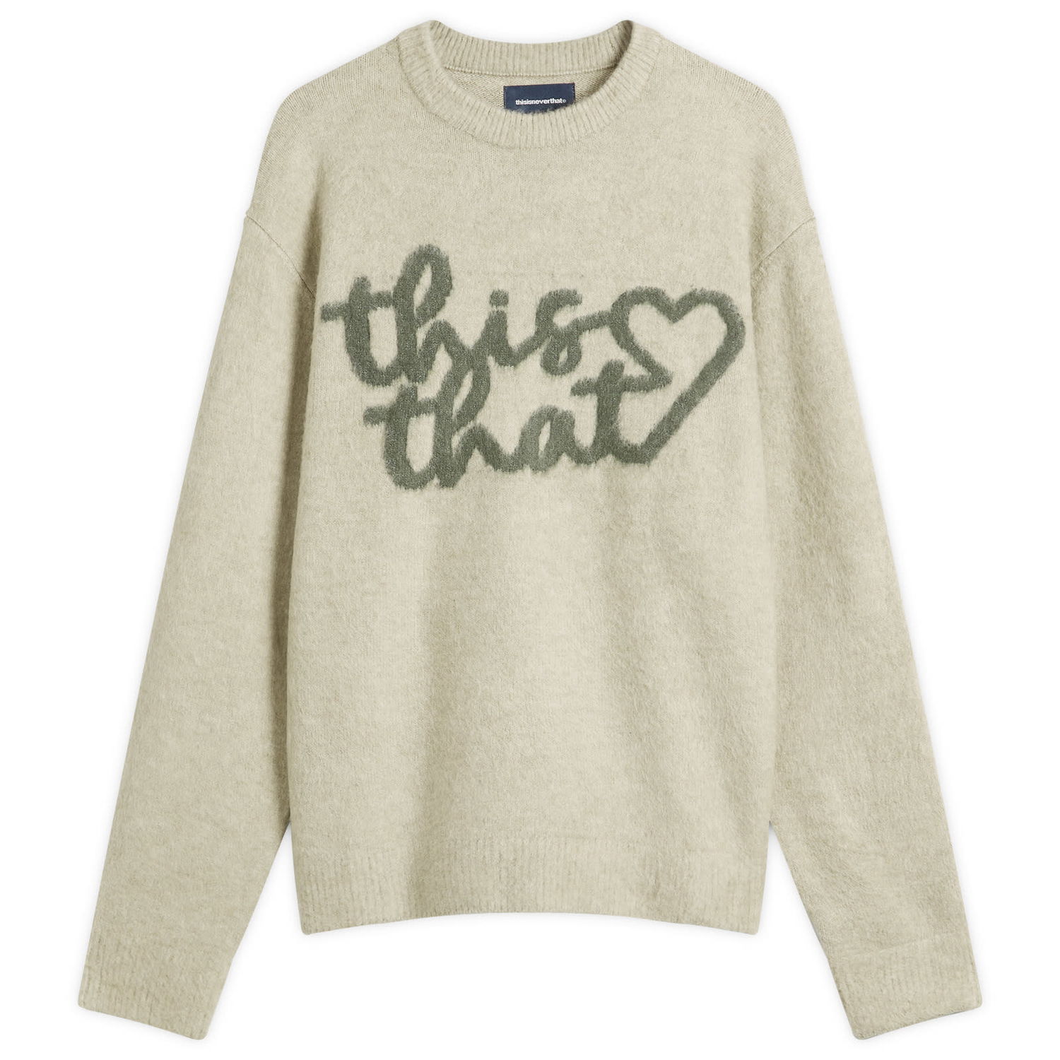 Pleteni pulover thisisneverthat this that Heart Graphic Knit Jumper, Large Bež | TN253KKNPK10-SND, 1