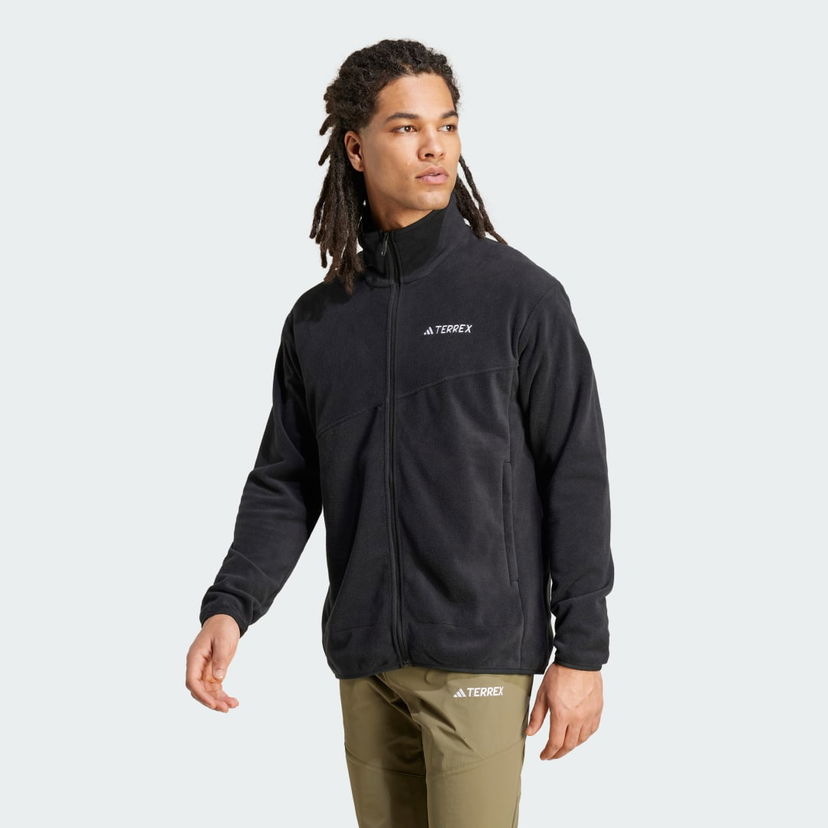 Jakna adidas Performance Full-Zip Fleece Črna | IZ3294