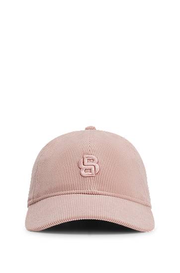 Kapa BOSS Baby Corduroy Cap with Double B Monogram Roza | 50544419