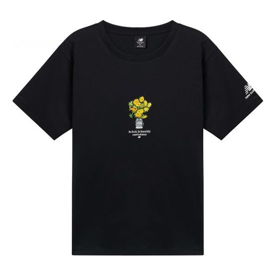 Majica New Balance Naijel Series Flowers Graphic T-Shirt Črna | AMT12344-BK