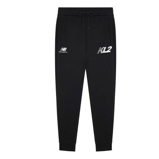 Hlače New Balance Essentials Stacked Logo Sweatpants Črna | MP13580-BK