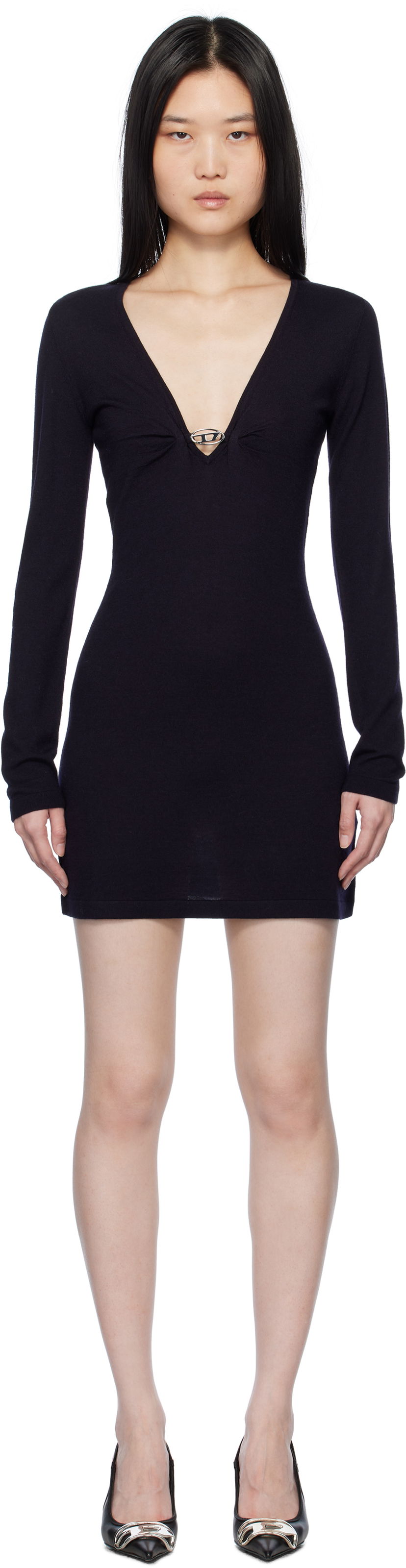 Obleke Diesel Diesel M-Placky Minidress Mornarica | A17454 0JQAB