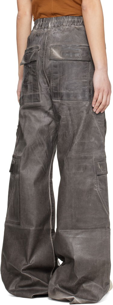 Cargo hlače Rick Owens Rick Owens DRKSHDW Hollywood Double Jumbo Bela Denim Cargo Pants Siva | DS01E3324 SCF, 2