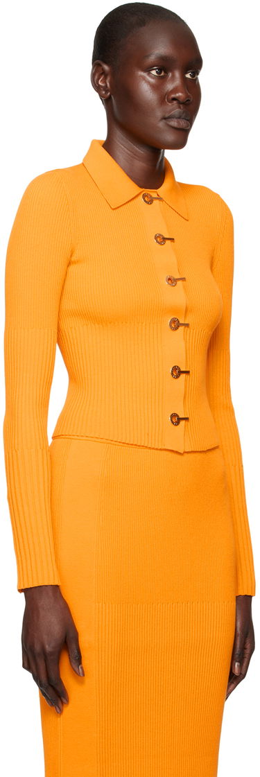 Pleteni pulover Dion Lee Gradient Rib Long Sleeve Cardigan Oranžna | A7663R23, 1