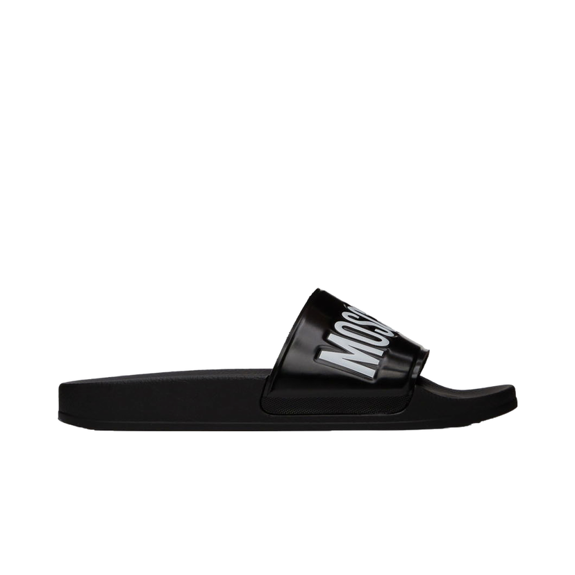 Superge in čevlji Moschino Logo Pool Slides Črna | MB28022G1E G10
