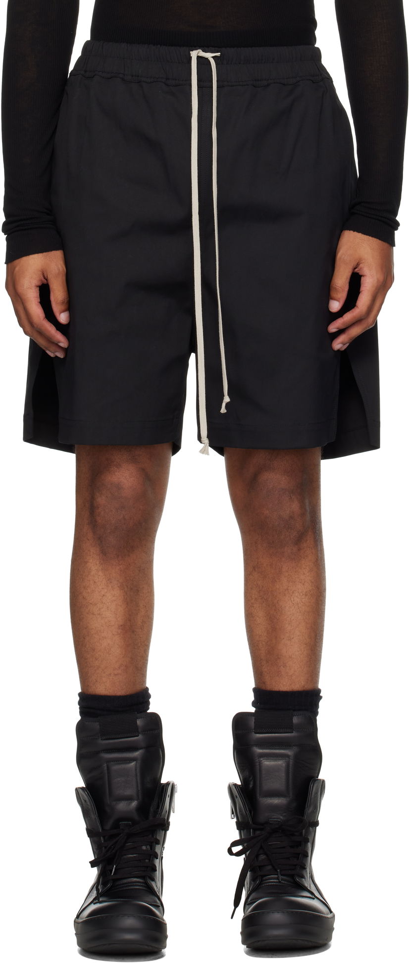 Kratke hlače Rick Owens Rick Owens Concordian Boxers Shorts Črna | RU02E1397 TE