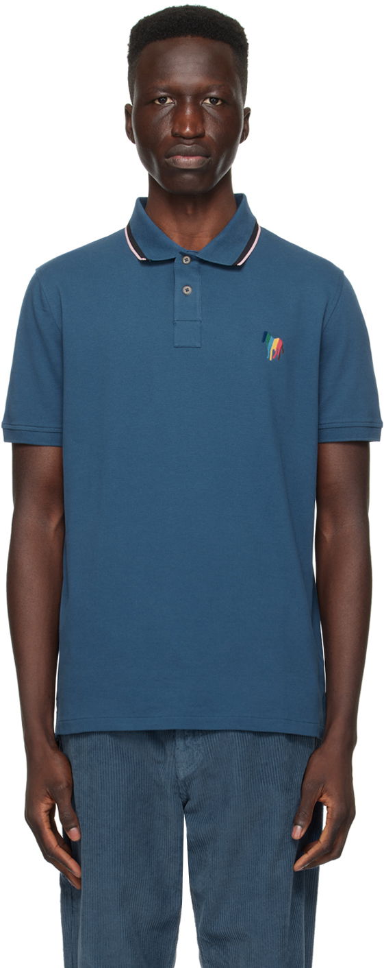 Polo majica Paul Smith PS Paul Smith Broad Stripe Zebra Polo Modra | M2R-151LE-M21511-46