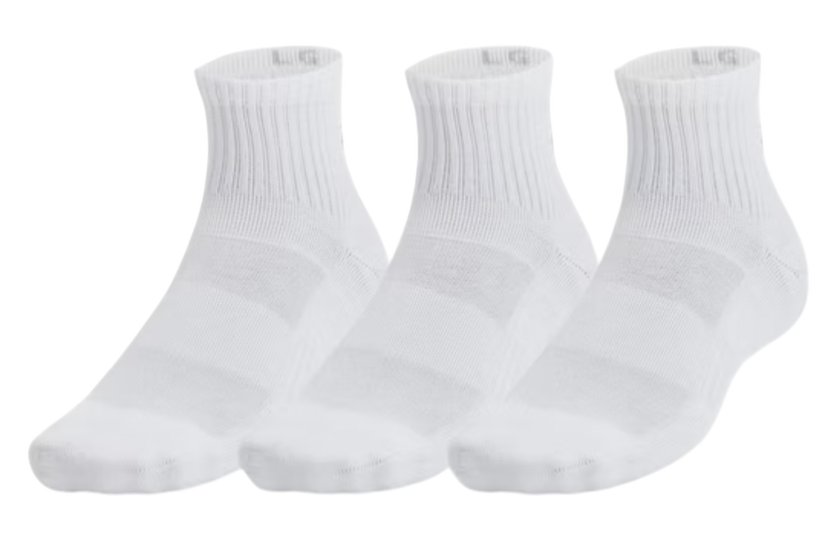 Nogavice Under Armour Under Armour UA TC Quarter Socks - 3 Pack Bela | 1386372-100