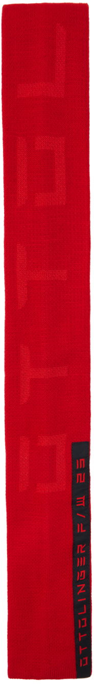 Šala Ottolinger Ottolinger Jacquard Scarf Rdeča | 2700304