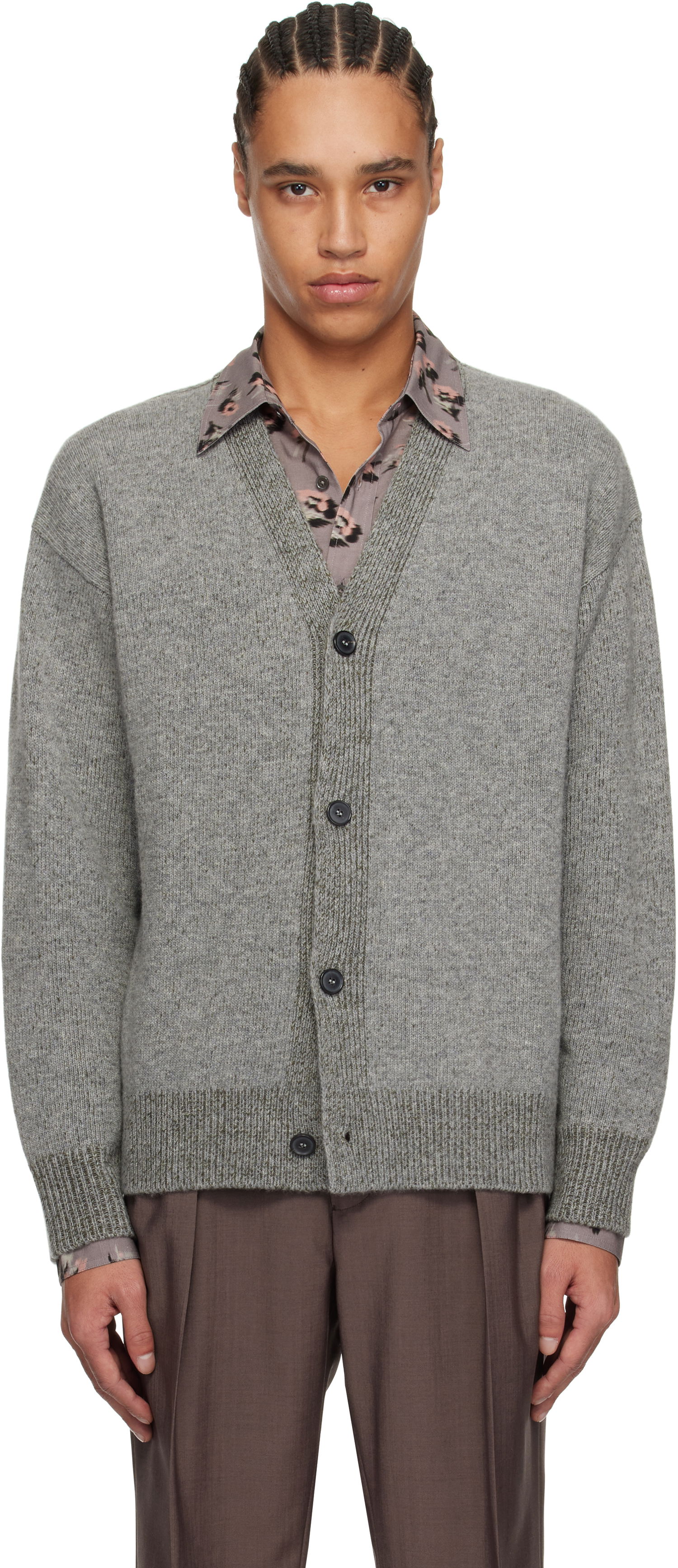 Pleteni pulover Paul Smith Paul Smith Button Thru Cardigan Siva | M1R-245Z-P02584-72, 0