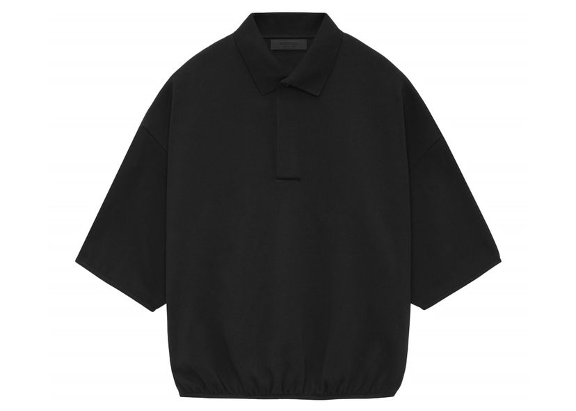 Polo majica Fear of God Core Collection 3/4 Sleeve Polo Black Črna | 192SU244400F