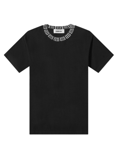 Majica Ambush Monogram Ribbed Collar Tee Črna | BMAA012S22JER0011010
