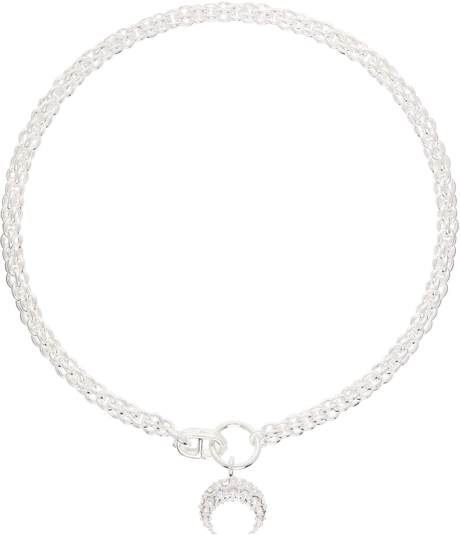 Ogrlica Marine Serre Marine Serre Rhinestone Moon Chain Necklace Kovinski | UJW094A RMET0001, 0