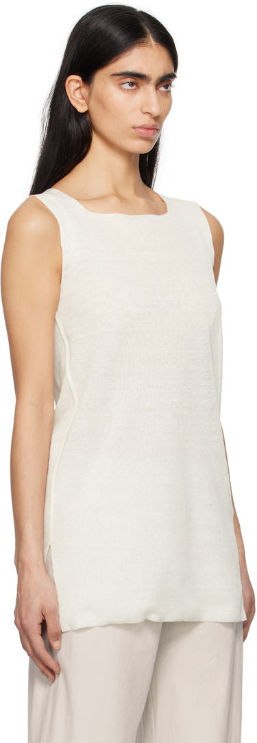 Majica brez rokavov The Row The Row Jaylen Square Neck Tank Top Bela | 8682-Y889, 1