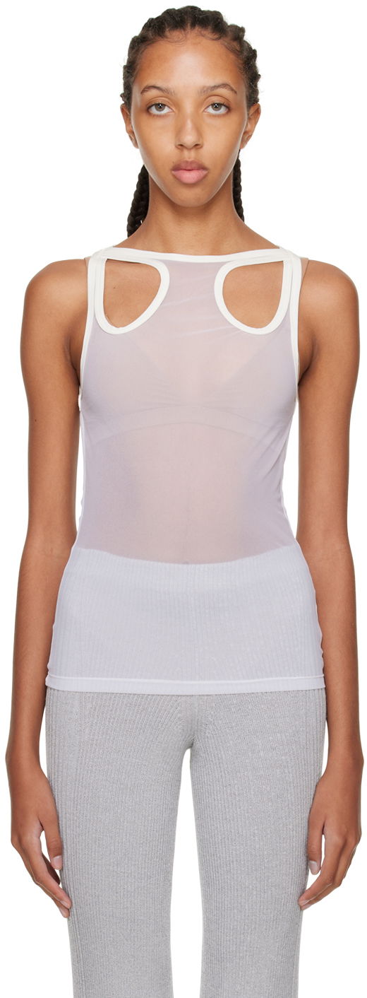 Majica brez rokavov Dion Lee Shift Loop Tank Top Bela | C3084F22, 0