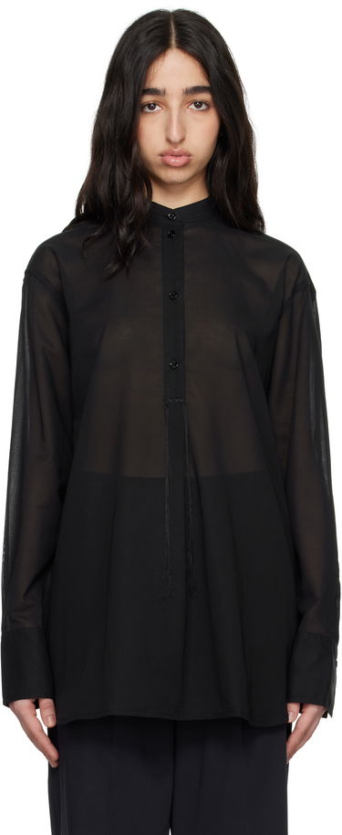 Srajce TOTEME TOTEME Stand-Collar Sheer Shirt Črna | 252-WRT0427-FB0372, 0