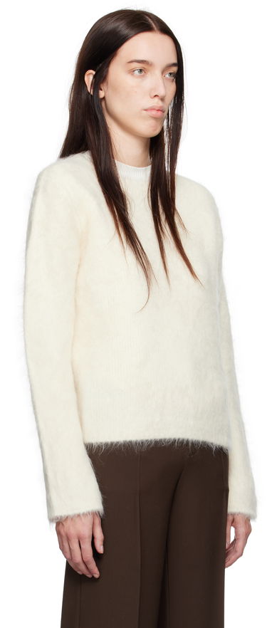 Pleteni pulover Loulou de Saison Loulou de Saison Freya Fuzzy Knit Sweater Črna | FREYA, 4