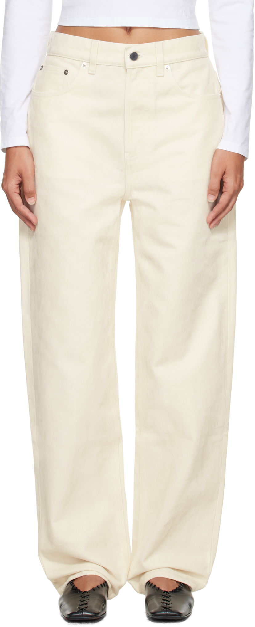 Kavbojke Loulou de Saison Loulou de Saison Asmar Velvet Jeans Bela | ASMAR