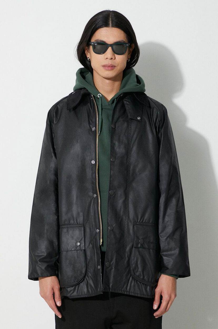 Dežni plašč Barbour Beaufort Wax Jacket Črna | MWX0017