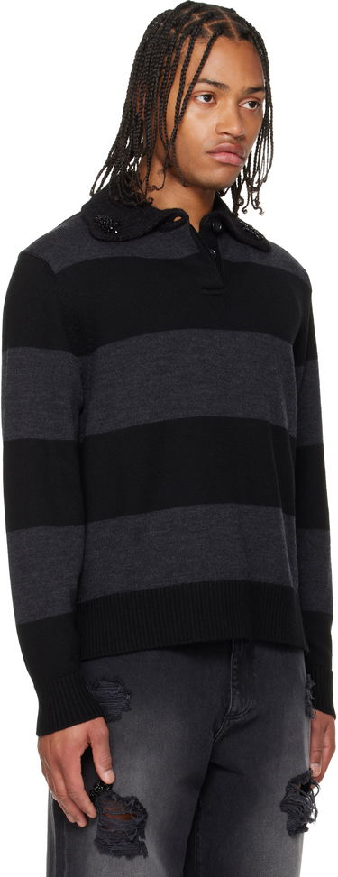 Polo majica Simone Rocha Simone Rocha Embellished Fuzzy Collar Rugby Polo Večbarvna | VMK13SB 0646, 4