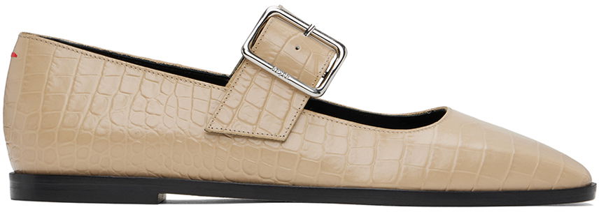 Nega čevljev Aeyde Aeyde Sunny Buckle Ballerina Flats Bež | A11-FL-GRZS15FL127-FW24-957-065, 0