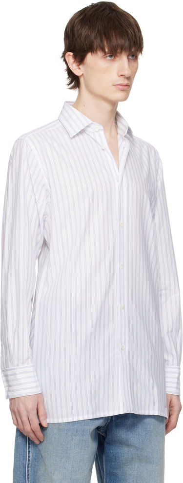 Srajce Maison Margiela Maison Margiela Striped Long-Sleeved Shirt Bela | S50DT0048 M35280, 1