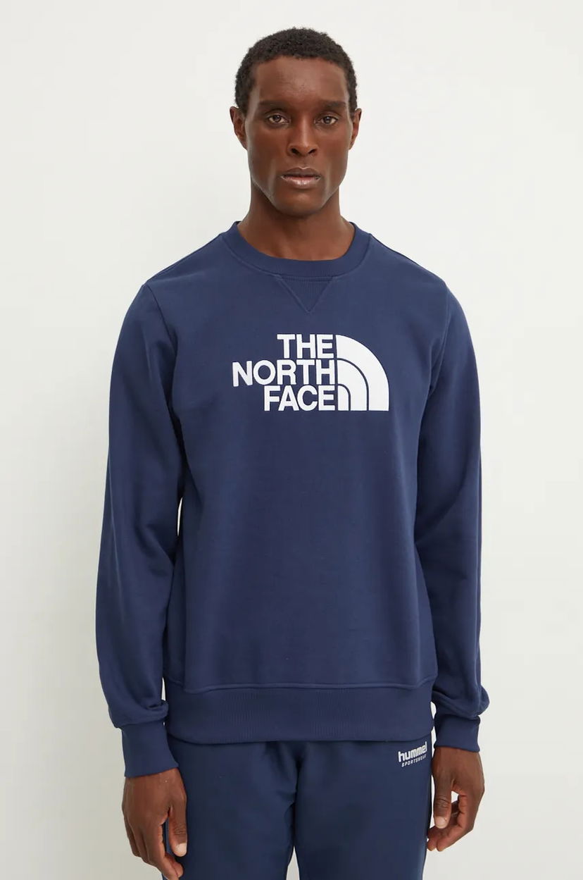 Pulover The North Face Printed Drew Peak Sweatshirt Mornarica | NF0A89EK8K21