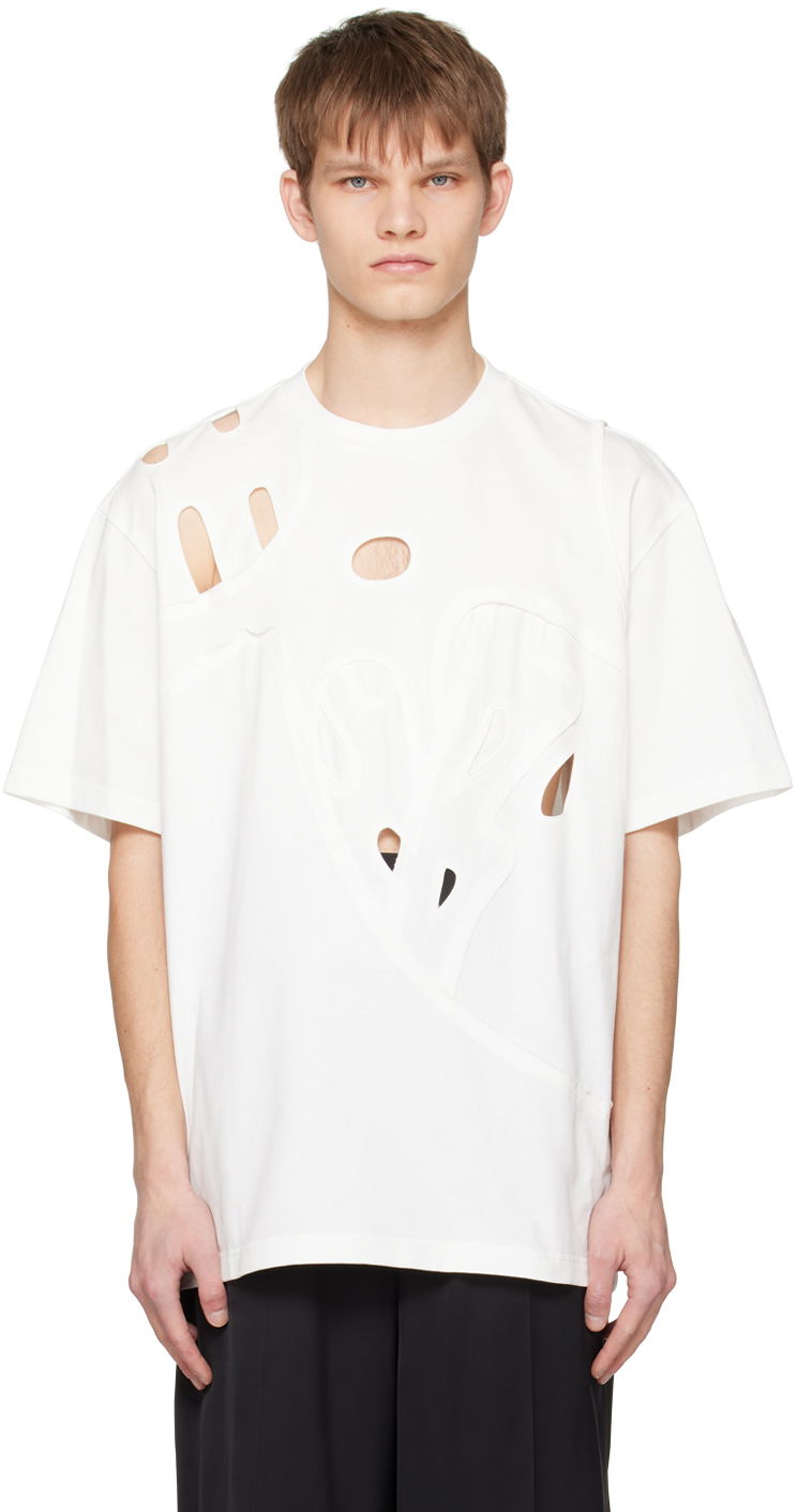 Majica Feng Chen Wang Feng Chen Wang Cutout T-Shirt Bela | FUS15TS01