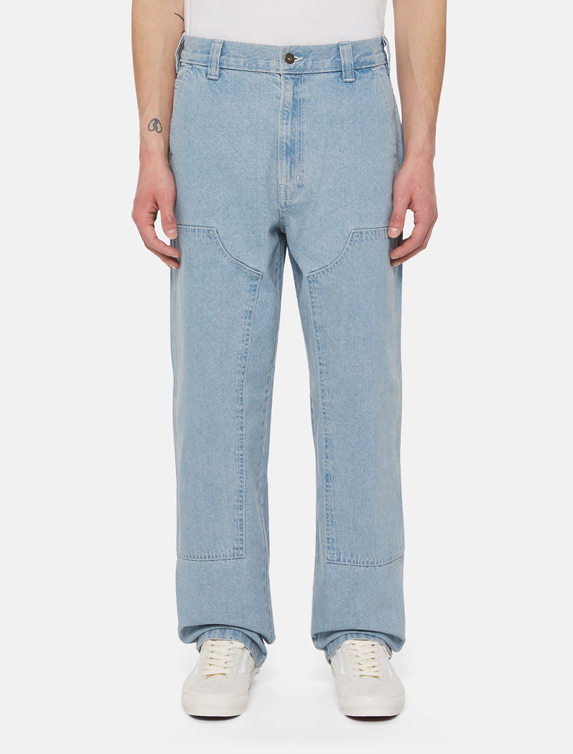 Kavbojke Dickies Madison Double Knee Denim Trousers Turkizna | 0A4YPX
