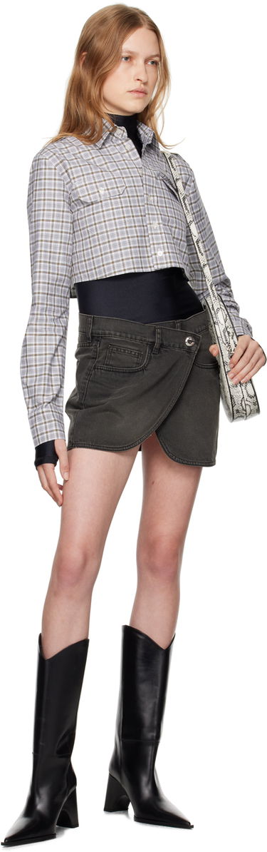Srajce Coperni Cropped Button Up Shirt Modra | COPCH43F2007, 3
