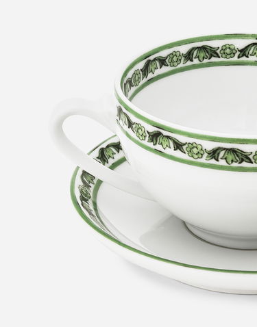 Home decor Dolce & Gabbana Porcelain Teacup And Saucer Set Zelena | TC0S13TCALIUV028, 2