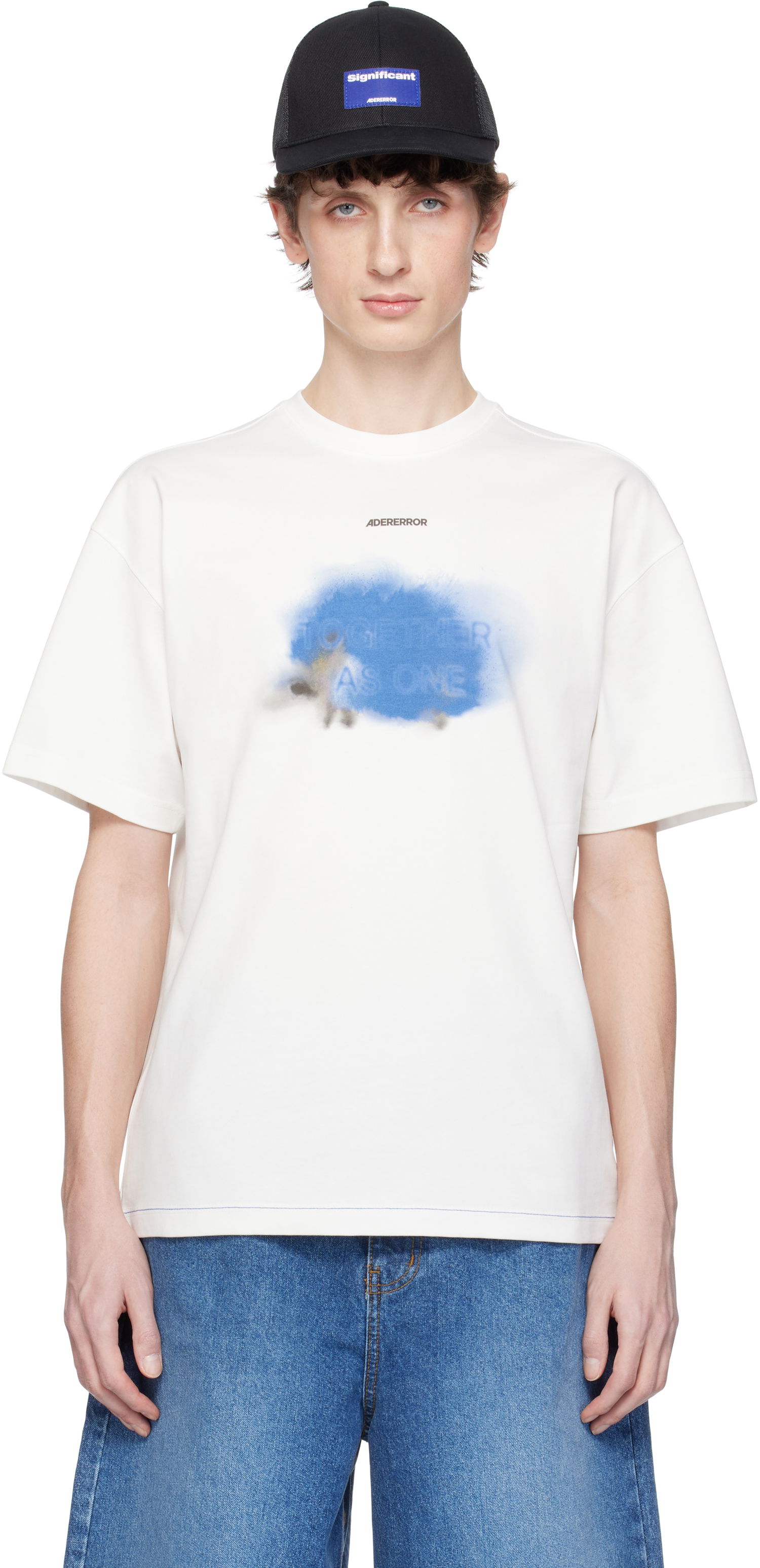 Majica ADER ERROR ADER error 0106 Together As One Graphic T-Shirt Bela | BO01SSTS0106OW, 0