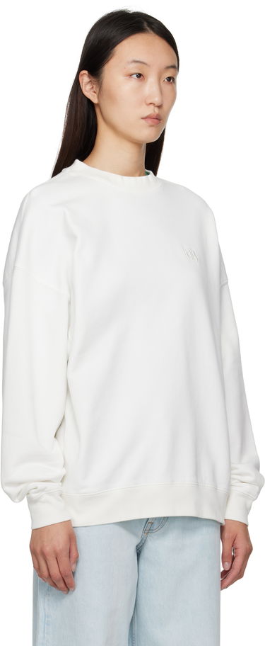 Pulover Anine Bing ANINE BING Miles Framed Monogram Sweatshirt Bela | A-08-11205-OFW1, 1