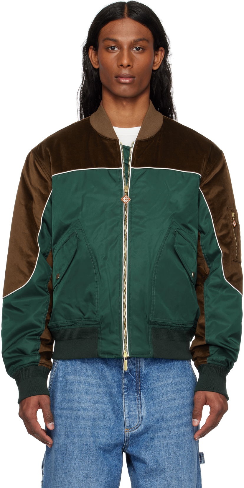 Bomber jakna Casablanca Casablanca Carseat Bomber Jacket Zelena | MS25-OT-171-01