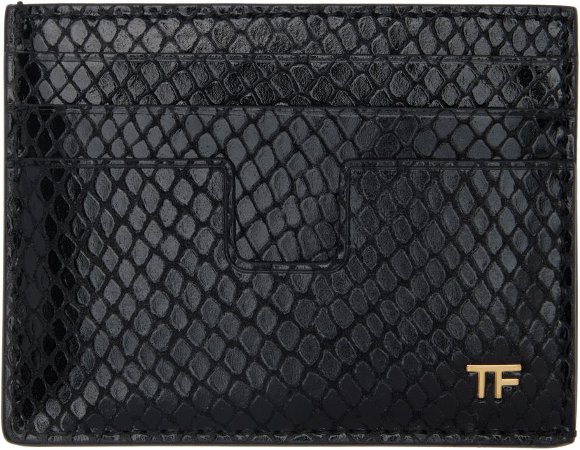 Denarnica Tom Ford Tom Ford Printed Python Card Holder Črna | YM233-LCL471G