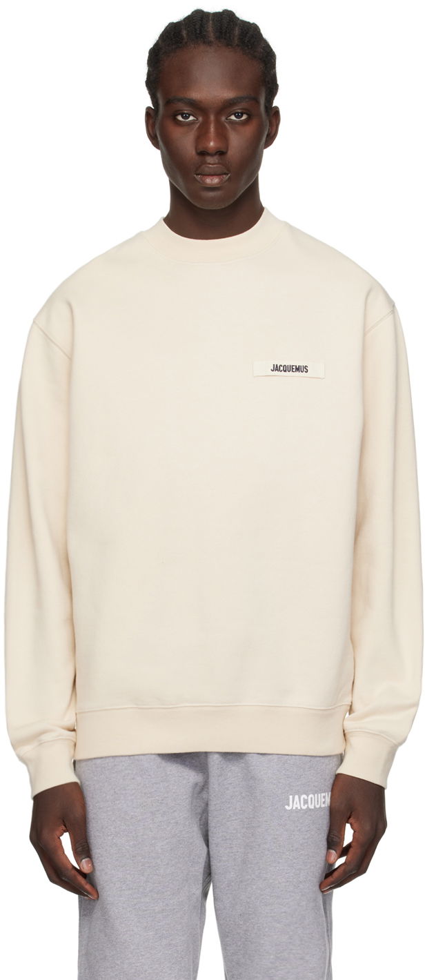 Pulover Jacquemus Les Classiques 'Le Sweatshirt Gros Grain' Sweatshirt Bež | 24E245JS206-2036