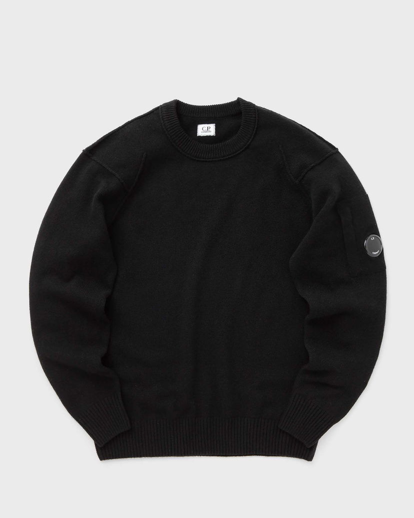 Pleteni pulover C.P. Company LAMBSWOOL GRS CREW NECK KNIT Črna | 17CMKN047A110149A-999