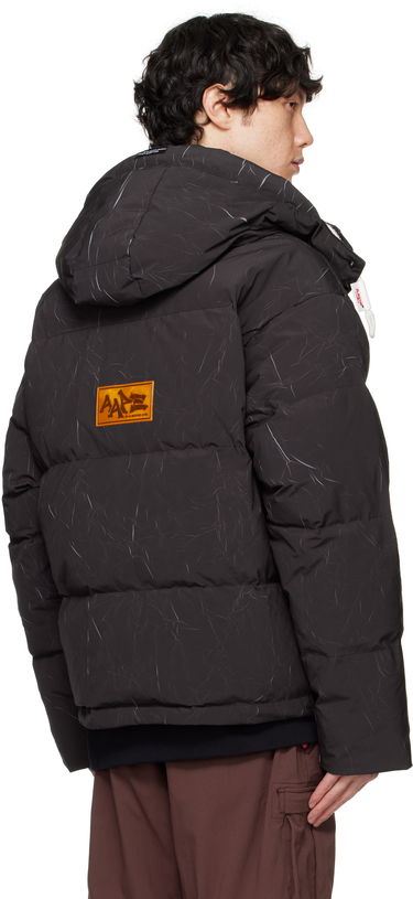 Puhovka AAPE by A Bathing Ape AAPE by A Bathing Ape Moonface Logo Camo Hooded Down Jacket Črna | AAPDNM7665XXNBKX, 2