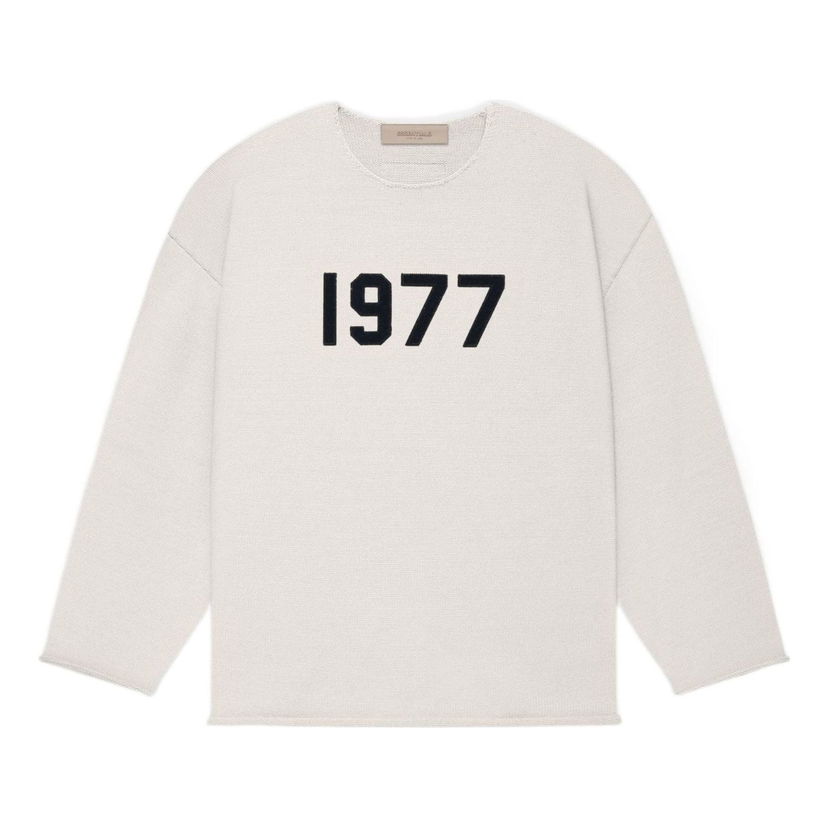 Pleteni pulover Fear of God Essentials 1977 Raw Edge Sweater Bež | FOG-SS22-121