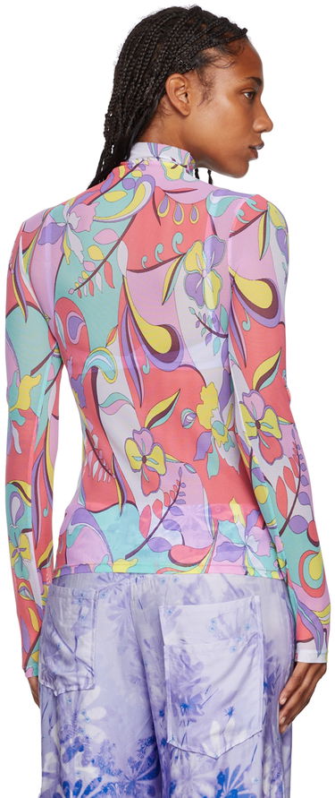 Pleteni pulover Collina Strada Collina Strada Cardio Nova Print Turtleneck Top Roza | XX3340 DEADSTOCK MESH, 2