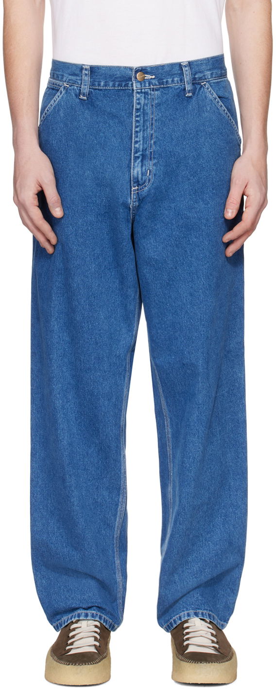 Kavbojke Carhartt WIP Simple Relaxed Fit Denim Jeans Modra | I022947