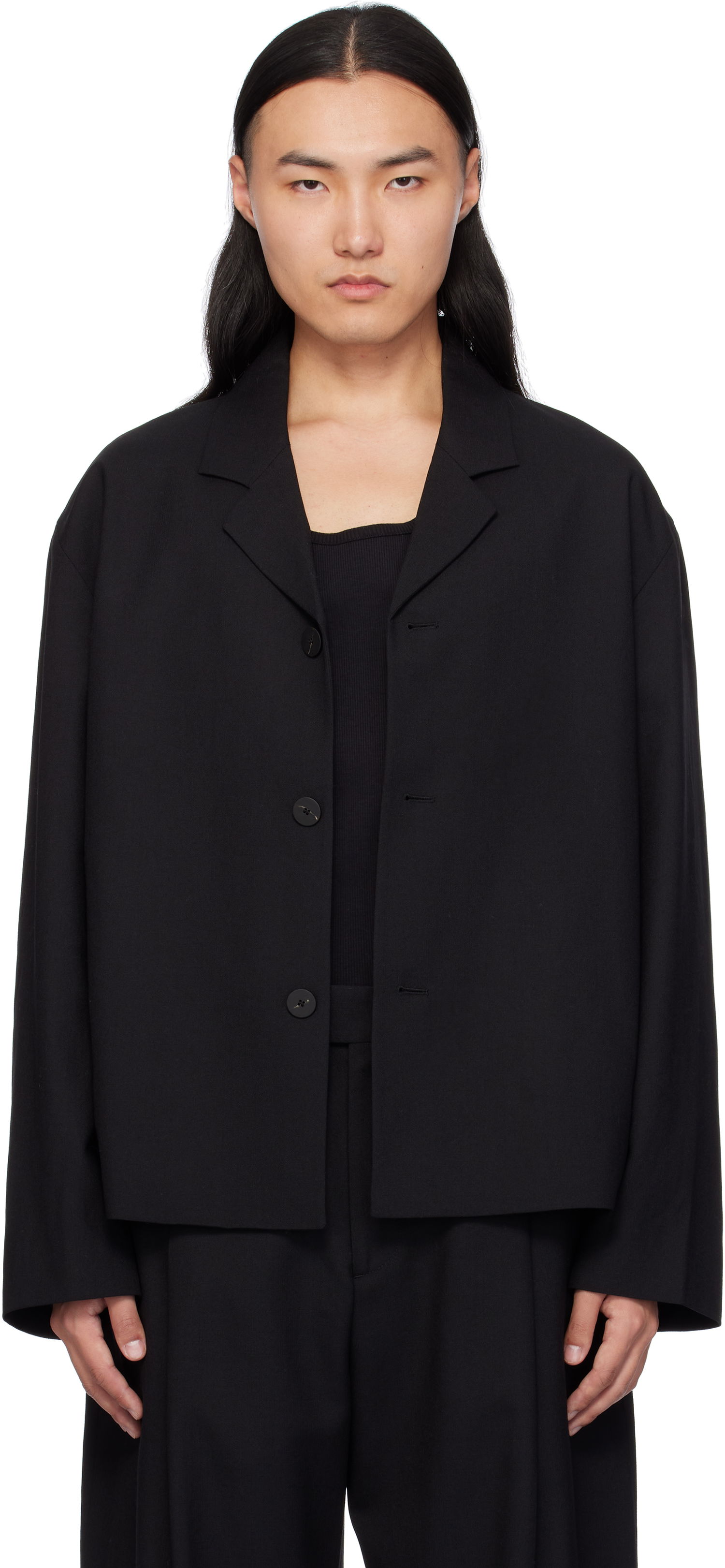 Jakna Studio Nicholson Studio Nicholson Ferro Wool Jacket Črna | FERRO SNM - 1269, 0