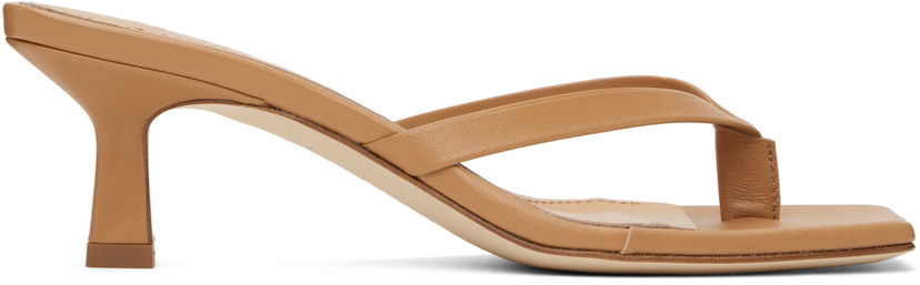 Modni dodatki Aeyde Aeyde Wilma Leather Toe-Post Heeled Sandals Rjava | A11-HS-ADRS55CI-0221-717-007