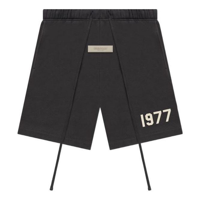Kratke hlače Fear of God Essentials '1977' Fleece Shorts Črna | FOG-SS22-124