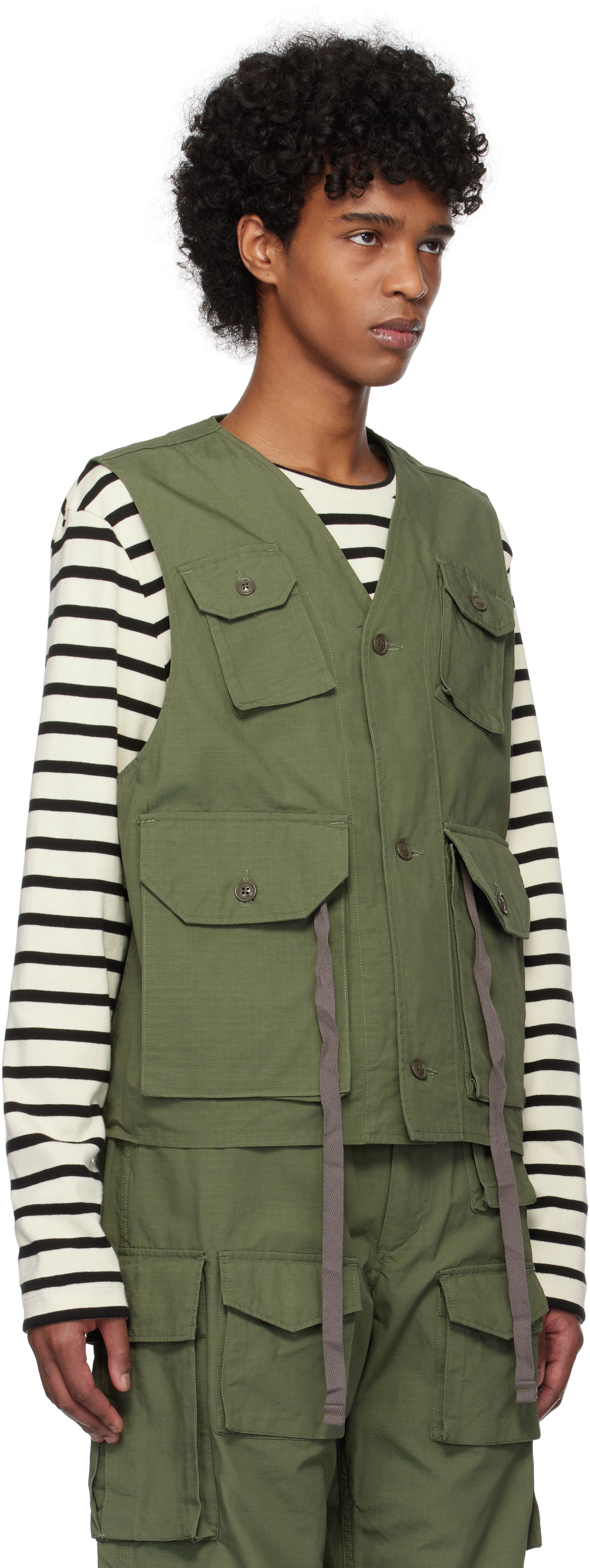 Telovnik Engineered Garments Engineered Garments C-1 Field Vest Zelena | 25S1C010, 1